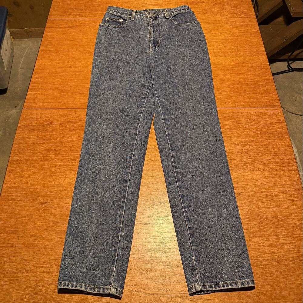 New York & Company Jeans Women's Size 8 Blue Cotton Straight Leg Original Fit